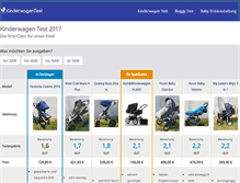 Tablet Screenshot of kinderwagen-tests.net